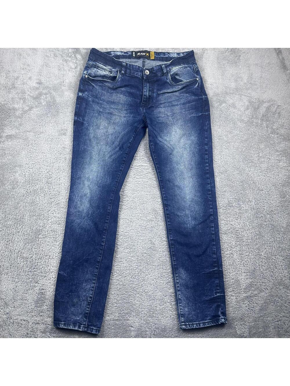 RAW X Skinny Fit Blue Denim Jeans Size 34/32
